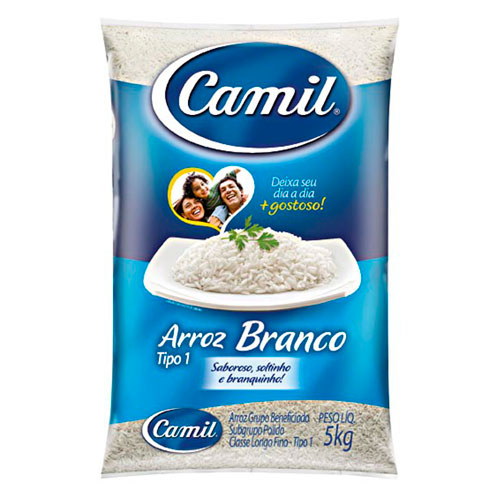 ARROZ CAMIL TIPO 1 PCT 5KG MERCEARIA EM GERAL