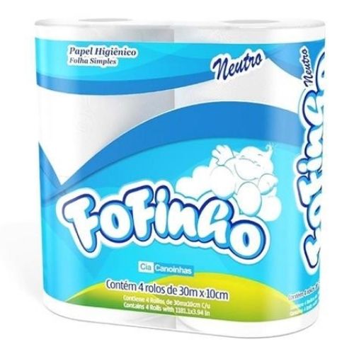 PAPEL HIGIENICO FOFINHO FOLHA SIMPLES PCT C/4 LIMPEZA E HIGIENE