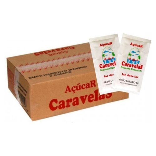 SACHE ACUCAR CRISTAL CARAVELAS CX400X5GR MERCEARIA EM GERAL
