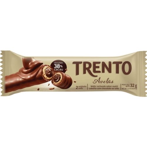 CHOCOLATE TRENTO AVELAS (BEGE) 32GX16 UNIDS DOCERIA