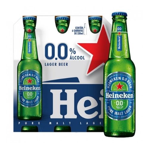 HEINEKEN LONG NECK ZERO 6X330ML BEBIDAS FRIAS