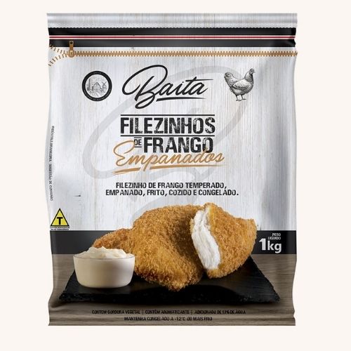 FRANGO/FILE DE FRANGO EMPANADO BAITA 1KG CONGELADOS