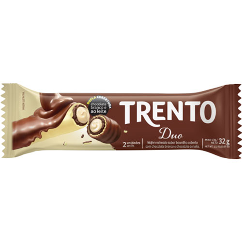 CHOCOLATE TRENTO DUO (MARROM) 32G C/16 DOCERIA