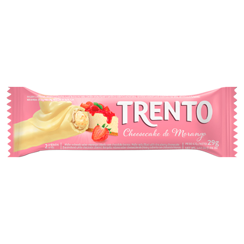 TRENTO CHEESECAKE DE MORANGO (ROSA) 29G C/16 DOCERIA