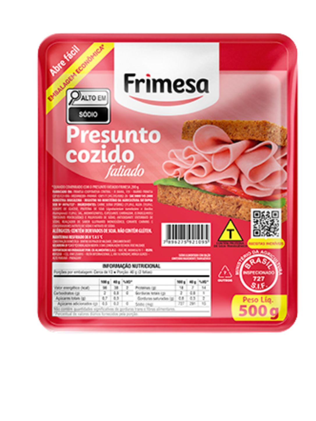 PRESUNTO FATIADO FRIMESA 500GR-RESFRIADOS