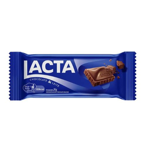 CHOC LACTA AO LEITE 20G C/20 DOCERIA
