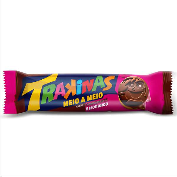 BISCOITO TRAKINAS RECHEADO MORANGO C/CHOC 126G MERCEARIA EM GERAL