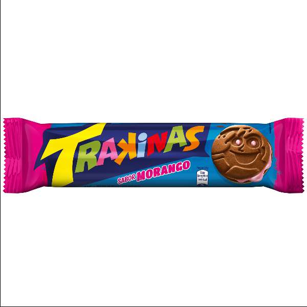 BISCOITO TRAKINAS RECHEADO MORANGO 126G MERCEARIA EM GERAL