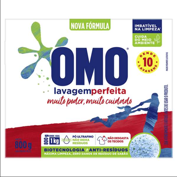 SABAO EM PO OMO 800GR LIMPEZA E HIGIENE