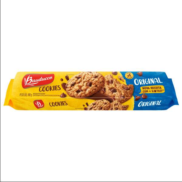 COOKIES GOTAS DE CHOCOLATE BAUDUCCO 100G DOCERIA