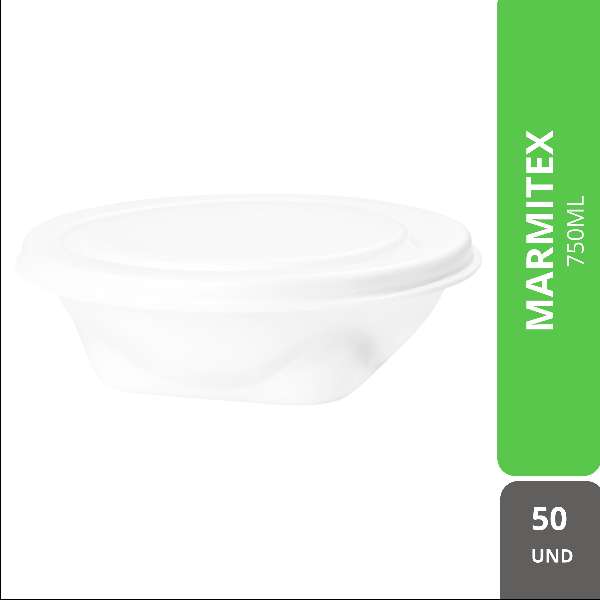 MARMITEX ISOPOR C/TAMPA 750ML C/50 PT102 COPOBRAS EMBALAGENS/DESCARTAVEIS