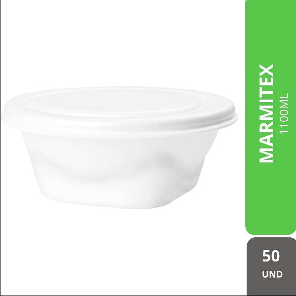 MARMITEX ISOPOR C/TAMPA 1100ML C/50  PT104 COPOBRAS EMBALAGENS/DESCARTAVEIS