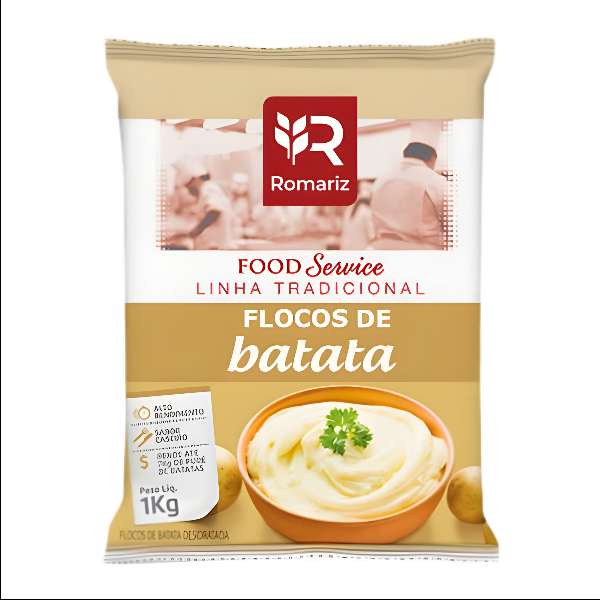 PURE DE BATATA ROMARIZ EM FLOCOS 1KG MERCEARIA EM GERAL