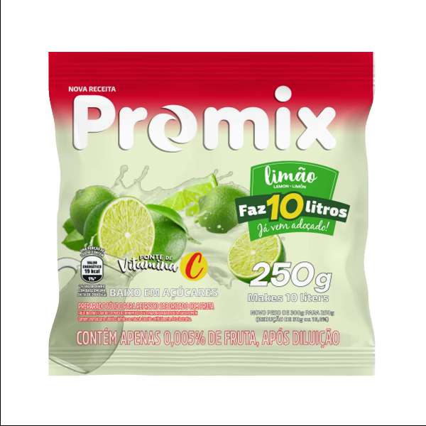 PROMIX SUCO EM PO LIMAO 250GR BEBIDAS FRIAS