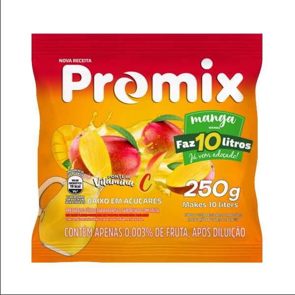 PROMIX SUCO EM PO MANGA 250GR BEBIDAS FRIAS