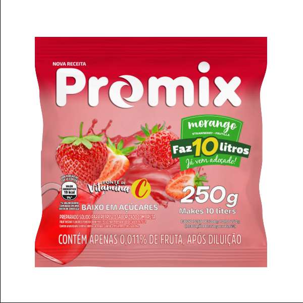 PROMIX SUCO EM PO MORANGO 300GR BEBIDAS FRIAS