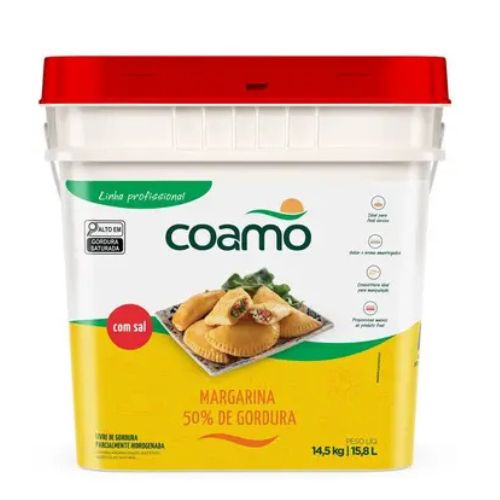 MARGARINA 50% BALDE 14,5KG COAMO-MERCEARIA EM GERAL
