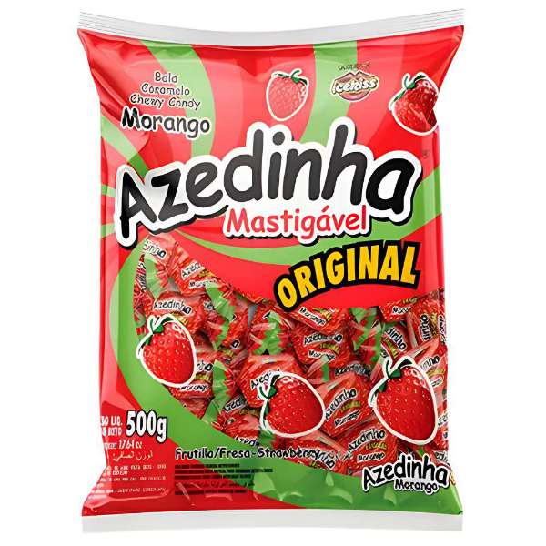 BALA DE MORANGO AZEDINHA 500G DOCERIA