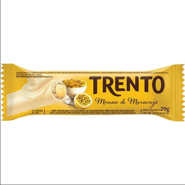 TRENTO MARACUJA (AMARELO) 29G C/16 DOCERIA