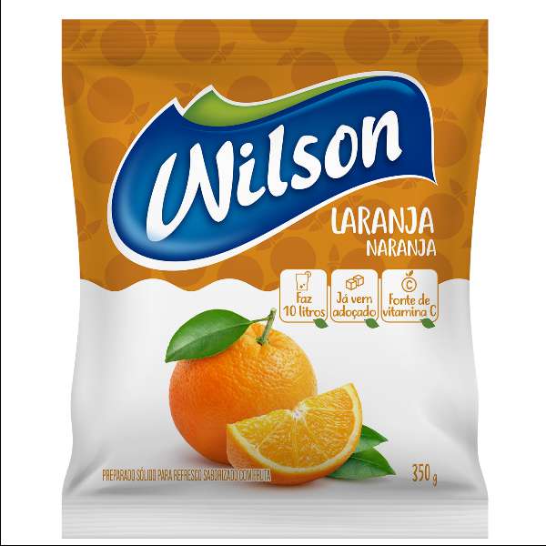 SUCO EM PO LARANJA WILSON 350GR BEBIDAS FRIAS