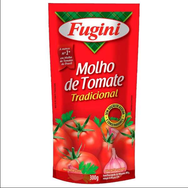 MOLHO DE TOMATE TRADICIONAL FUGINI SACHE 300G MERCEARIA EM GERAL