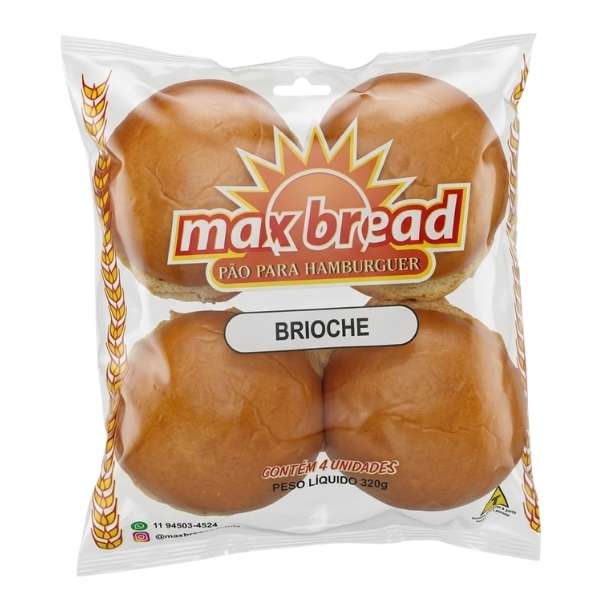 PAO DE HAMBURGUER BRIOCHE PCT C/320G C/4UND MERCEARIA EM GERAL