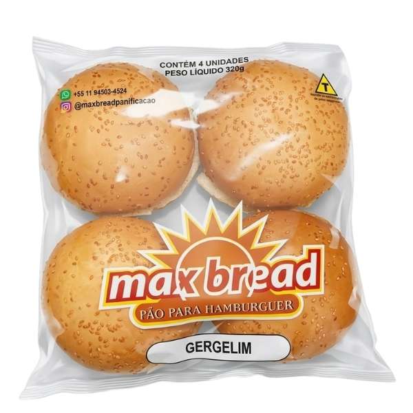 PAO DE HAMBURGUER GERGILIM PCT C/320G C/4UND MERCEARIA EM GERAL