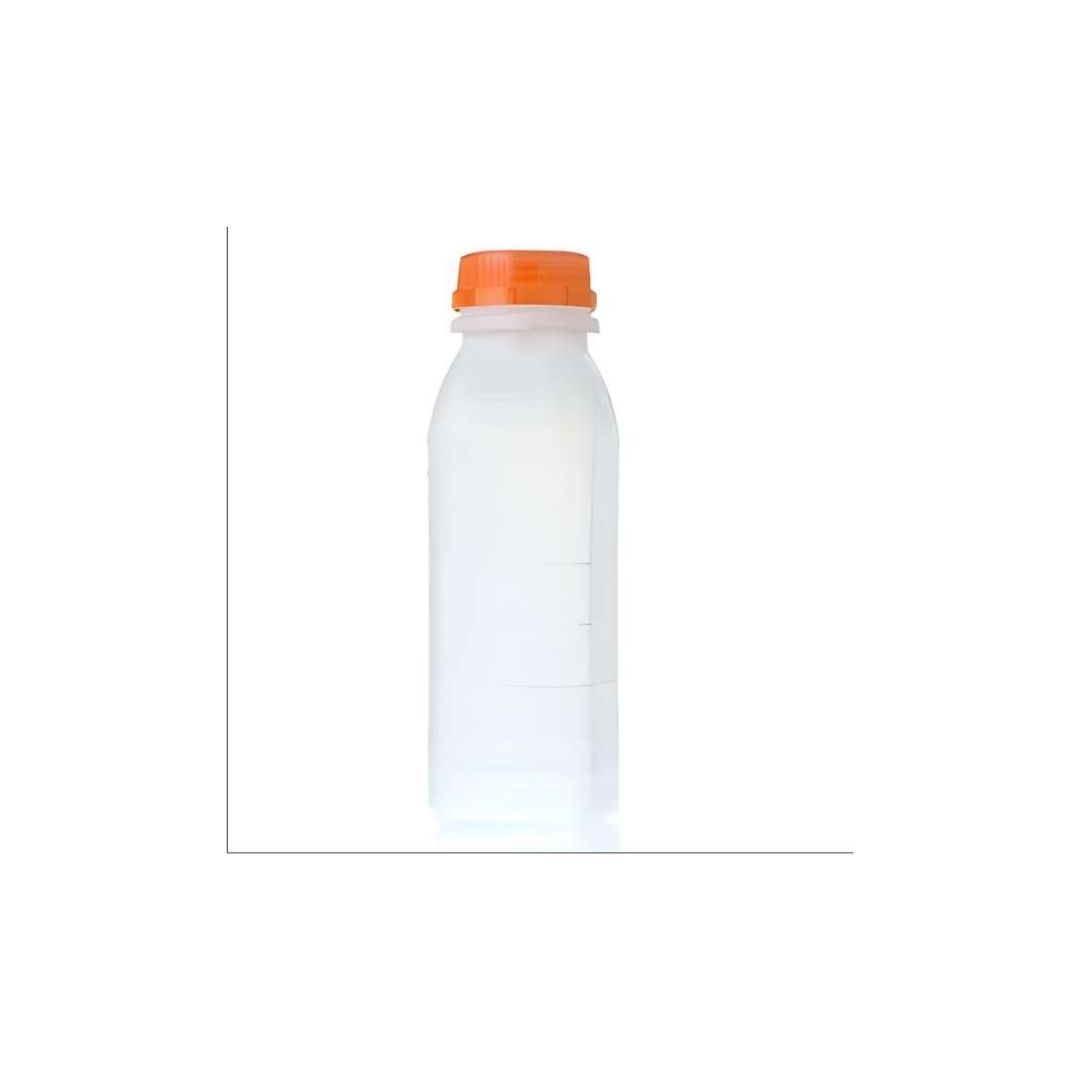 GARRAFA PE QUADRADA C/ TAMPA 300ML C/100 EMBALAGENS/DESCARTAVEIS