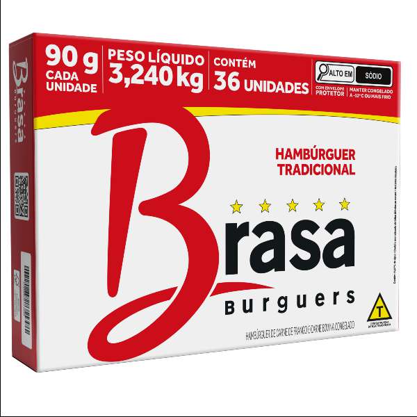 HAMBURGUER BRASA TRADICIONAL 90GX36U CONGELADOS