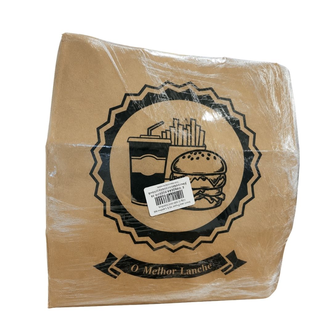 EMBALAGEM P/ LANCHE GG C/100 EMBALAGENS/DESCARTAVEIS