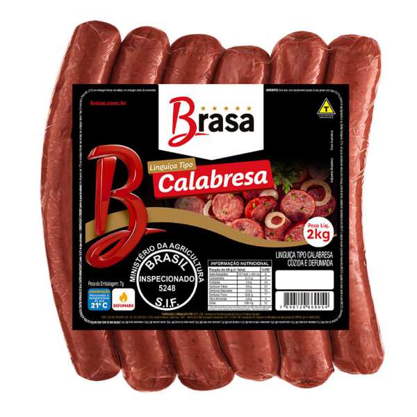 CALABRESA DEFUMADA BRASA 2KG RESFRIADOS